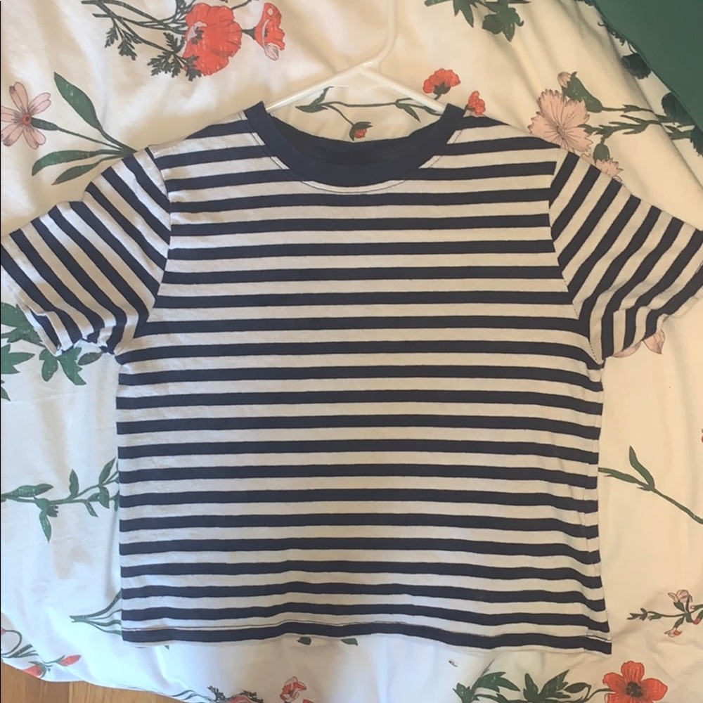 Top shop Navy Striped Tee